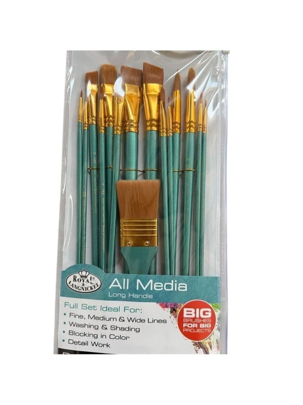 All Media Brush Set - Green and Gold